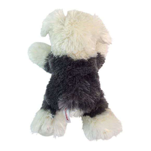 Aurora Flopsie Edwin Sheepdog Plush 12" Grey White Puppy Dog Stuffed Animal Toy - Picture 5 of 8